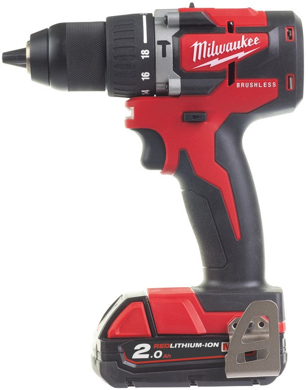 Milwaukee M18 CBLPD-202C Cordless Impact Drill 18V 2.0Ah Li-Ion M18™ in case - 4933464320