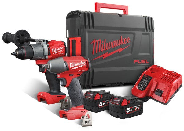 Milwaukee M18 FPP2C2-502X Battery Powerpack 2-piece 2x 18V 5.0Ah Li-Ion M18 FUEL™ in HD-Box - 4933464270