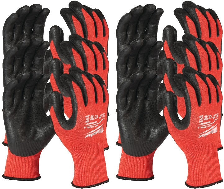 Milwaukee cut class 3 dipped gloves. 12 Pack Cut Level 3 Gloves-XXL / 11 - 4932471621