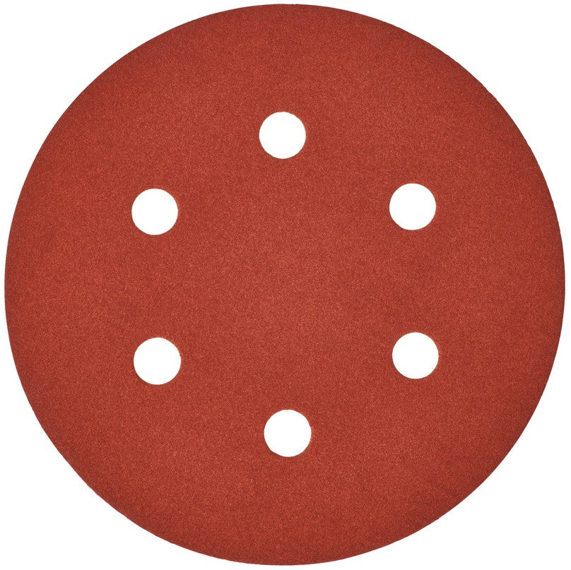 Milwaukee Schuurpapier voor excentrische schuurmachines Ø 150 mm - 6 gaten 150 mm H en L GR 180-5 stuks - 4932371594
