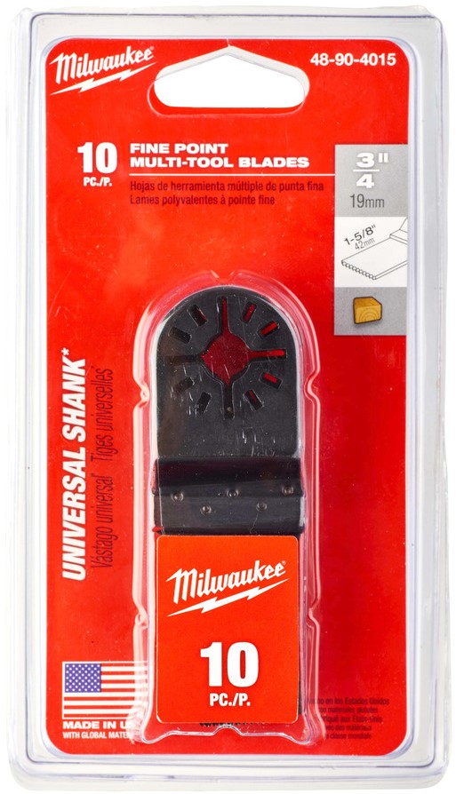 Milwaukee Multitool zaagbladen 19 mm Plunge Cut Blade - 10 stuks - 48904015