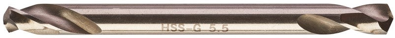 Milwaukee Metallbohrer HSS-geschliffen – beidseitiges Bohren 5,50 x 66 – 10 Stück – 4932352233