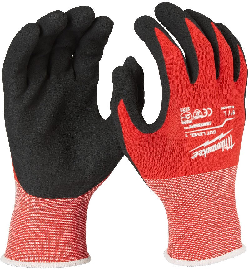 Milwaukee Snijklasse 1gedimde handschoenen. Cut Niveau 1 Gloves - L / 9 - 1pc - 4932471417