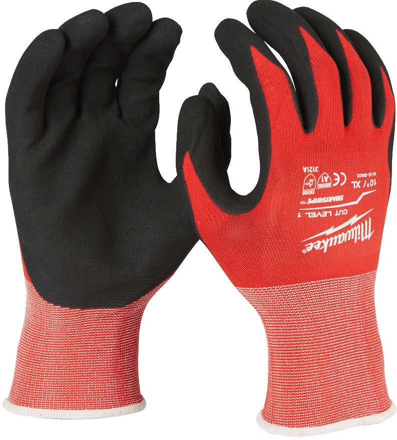 Milwaukee Cut Class 1 Dimmed Gloves. Cut Level 1 Gloves - XL / 10 - 1pc - 4932471418