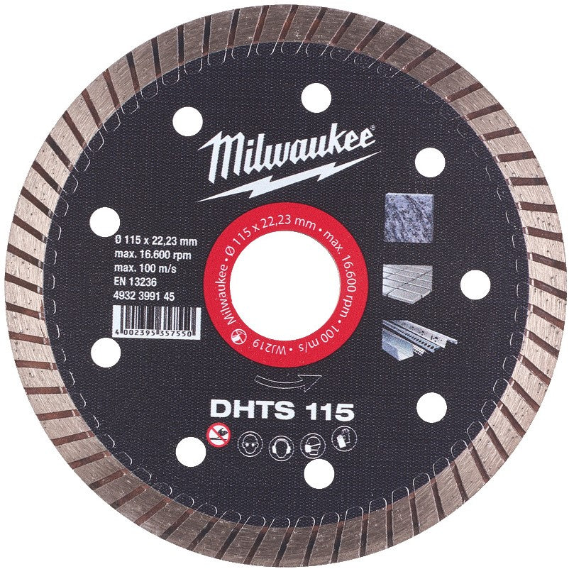 Milwaukee Diamantdoorslijpschijven DHTS DHTs 115 mm - 1 st - 4932399145