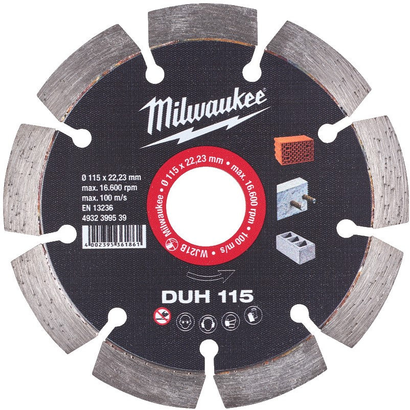 Milwaukee Diamantdoorslijpschijven DUH DUH 115 mm - 1 st - 4932399539