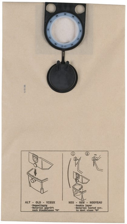 Milwaukee Filterzakken Papier 25 l - 5 stuks - 4932373852