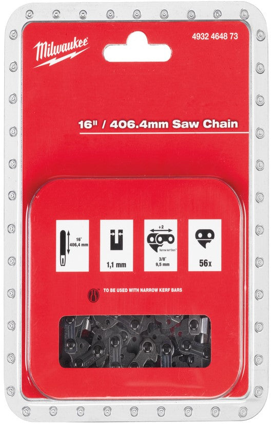 Milwaukee 40 cm Kettensäge Sägekette 3/8" x 406,4 x 1,1 - 4932464873