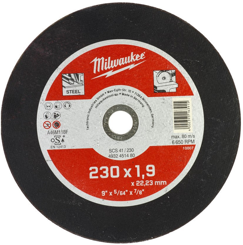 Milwaukee Dunne metaal snijschijf, contractor series SCS 41/230 x 1,9 x 22 mm opdrachtnemer series - 25 stuks - 4932451480