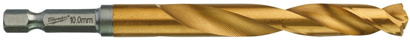 Milwaukee Metal Drill Bit Shockwave HSS-G Tin Red Hex Shockwave HSS-G TiN Red Hex 10 mm - 1 pc - 48894723