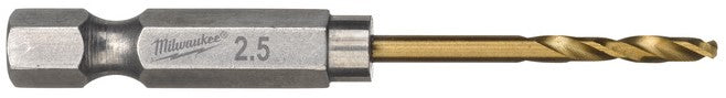 Milwaukee Metal Drill Bit Shockwave HSS-G Tin Red Hex Shockwave HSS-G TiN Red Hex 2.5 mm - 2 pieces - 48894704