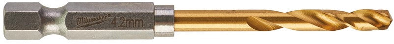 Milwaukee Metallbohrer Shockwave HSS-G Tin Red Hex Shockwave HSS-G TiN Red Hex 4,2 mm – 1 Stück – 48894709