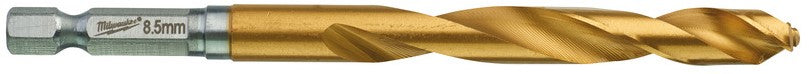 Milwaukee Metal Drill Bit Shockwave HSS-G Tin Red Hex Shockwave HSS-G TiN Red Hex 8.5 mm - 1 pc - 48894720