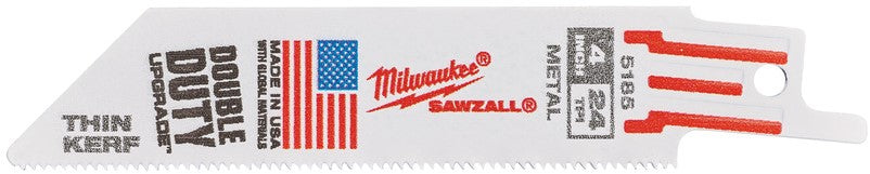Milwaukee THIN KERF Säbelsägeblätter für Metall SM 100 x 24 Tpi – 5 Stück – 48005185
