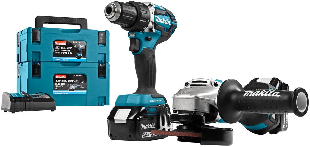Makita DLX2190TJ1 18 V Combi set drilling, screwing and grinding in Mbox