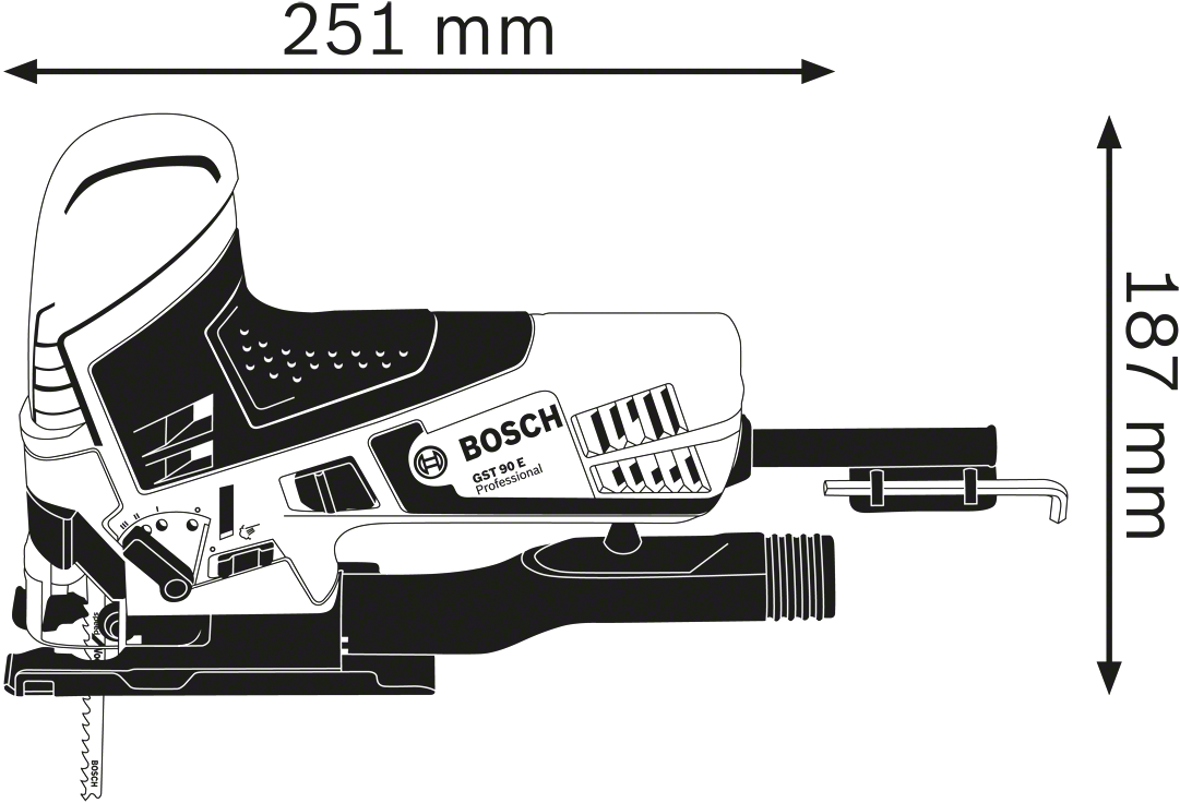 Bosch Professional GST 90 E Decoupeerzaagmachine 90mm 650W In Koffer - 060158G000