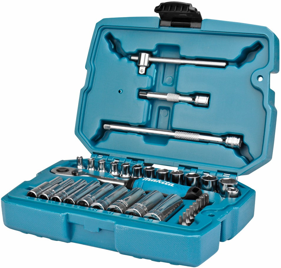 Makita B-65567 Socket set 1/4"" UK 34 pcs