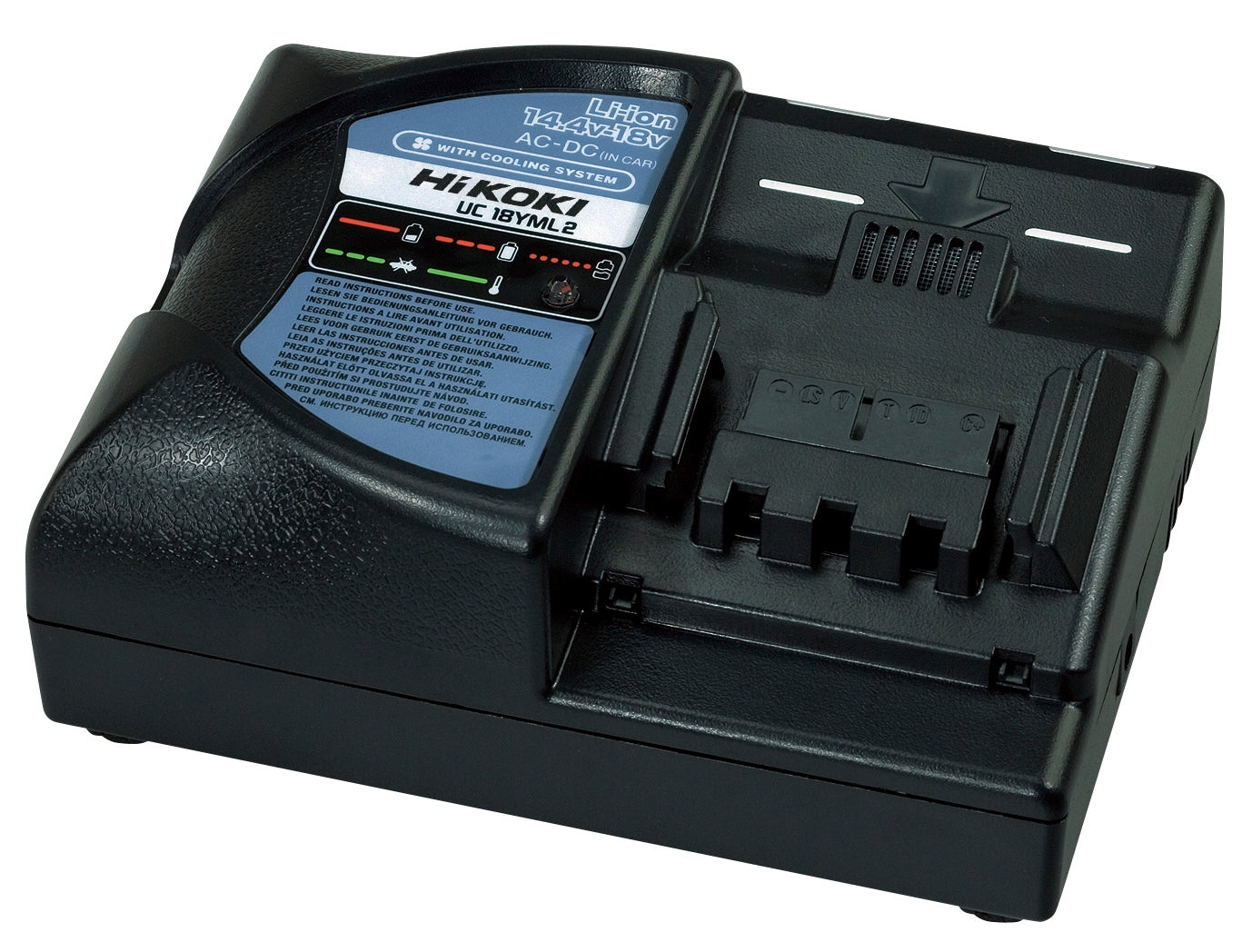 HiKOKI Li-Ionen-Ladegerät - 14,4 V/18 V (Schieber) AC/DC - UC18YML2W0Z