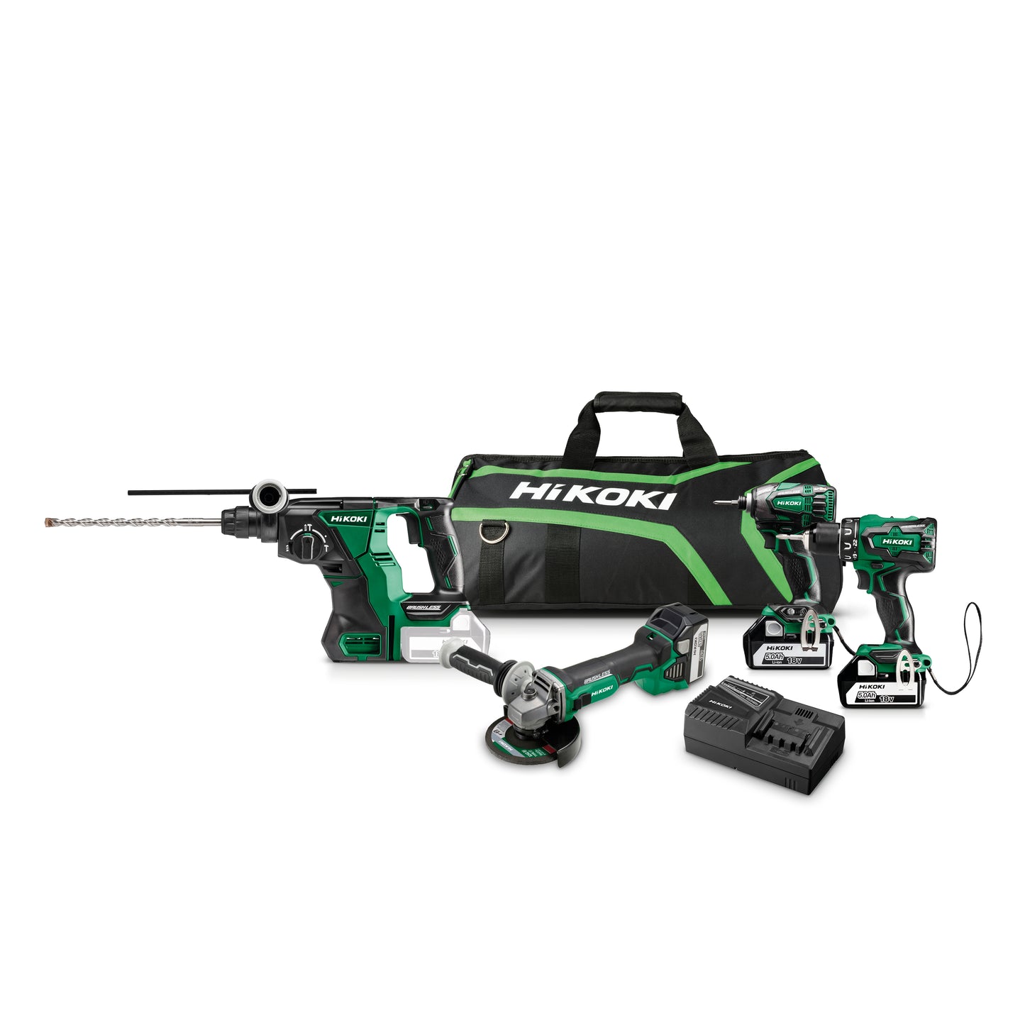 KC18DG4LWDZ Akku Kombiset 4-teilig 3x 18 V 5,0 Ah Akkus und Ladegerät in Tasche - KC18DG4LWDZ