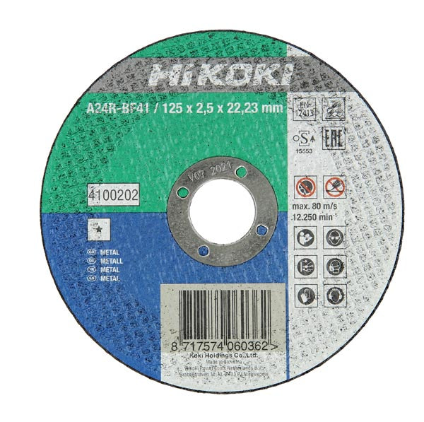 Doorslijpschijf voor metaal 125X2,5 vlak - 4100202