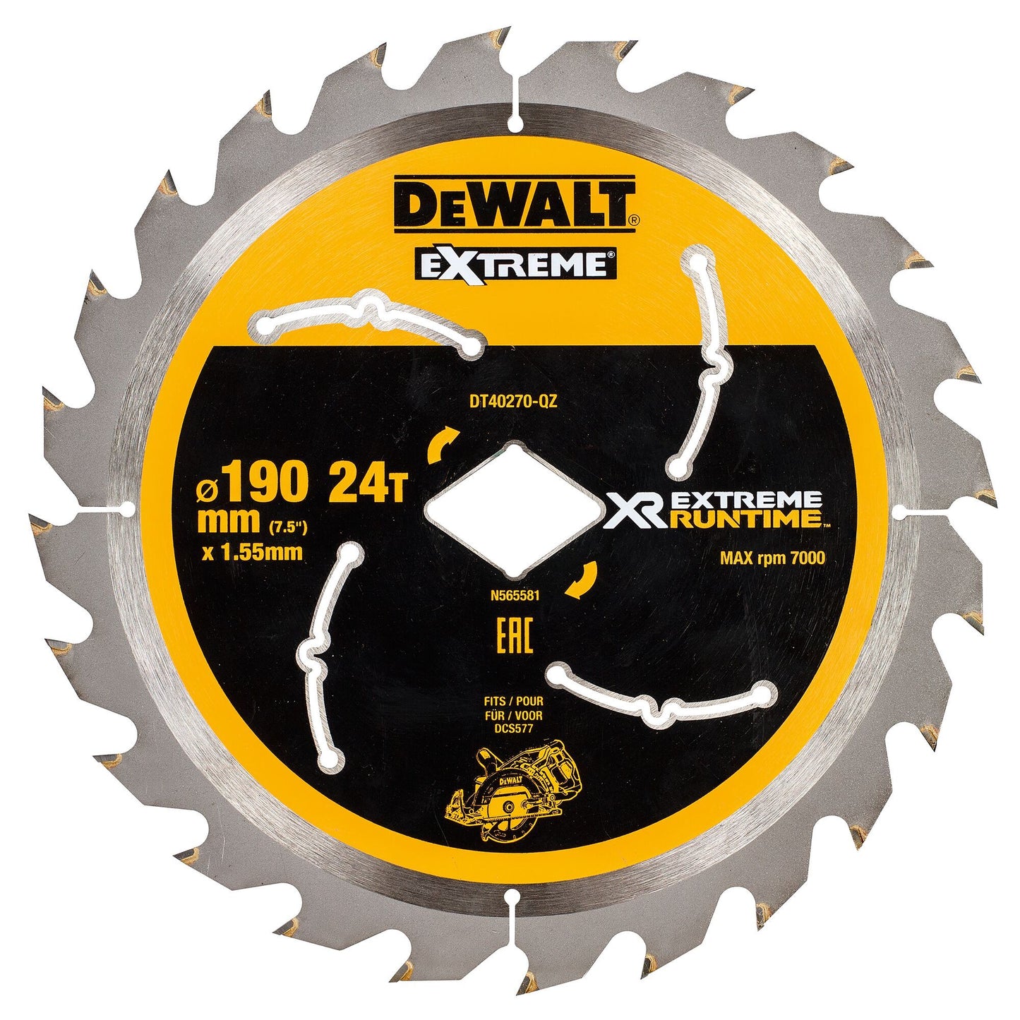 DT40270 XR Kreissägeblatt 190x24T