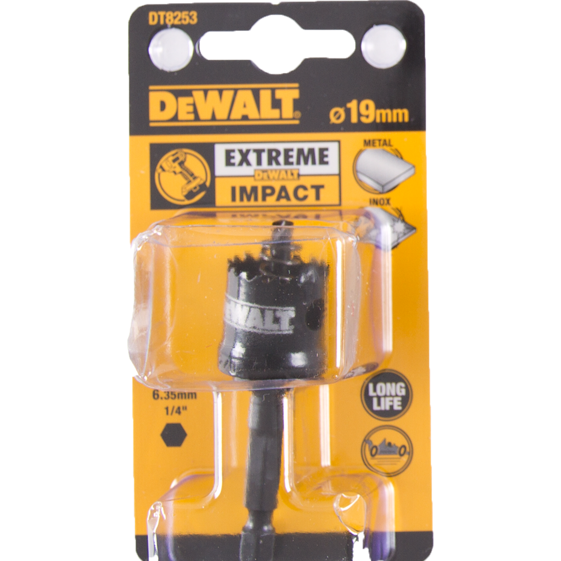 DT8253 Impact Holesaw 19 millimeter DEW-DT8253-QZ