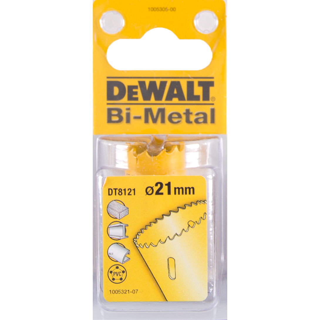 DT8121 Hole saw BIM 21 millimeter DEW-DT8121-QZ