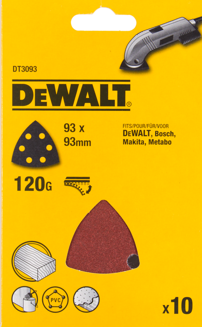 DT3093 P120 Deltaschuurpapier VE=10