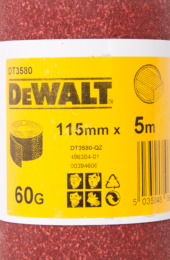 DT3580 P60 Schuurpapier, rol 5m x 115mm.
