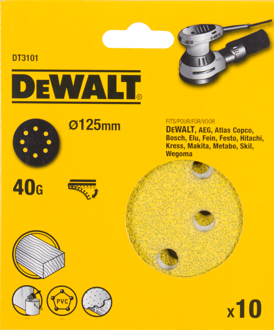 DT3101 P40 Schleifscheibe 125mm VE=10