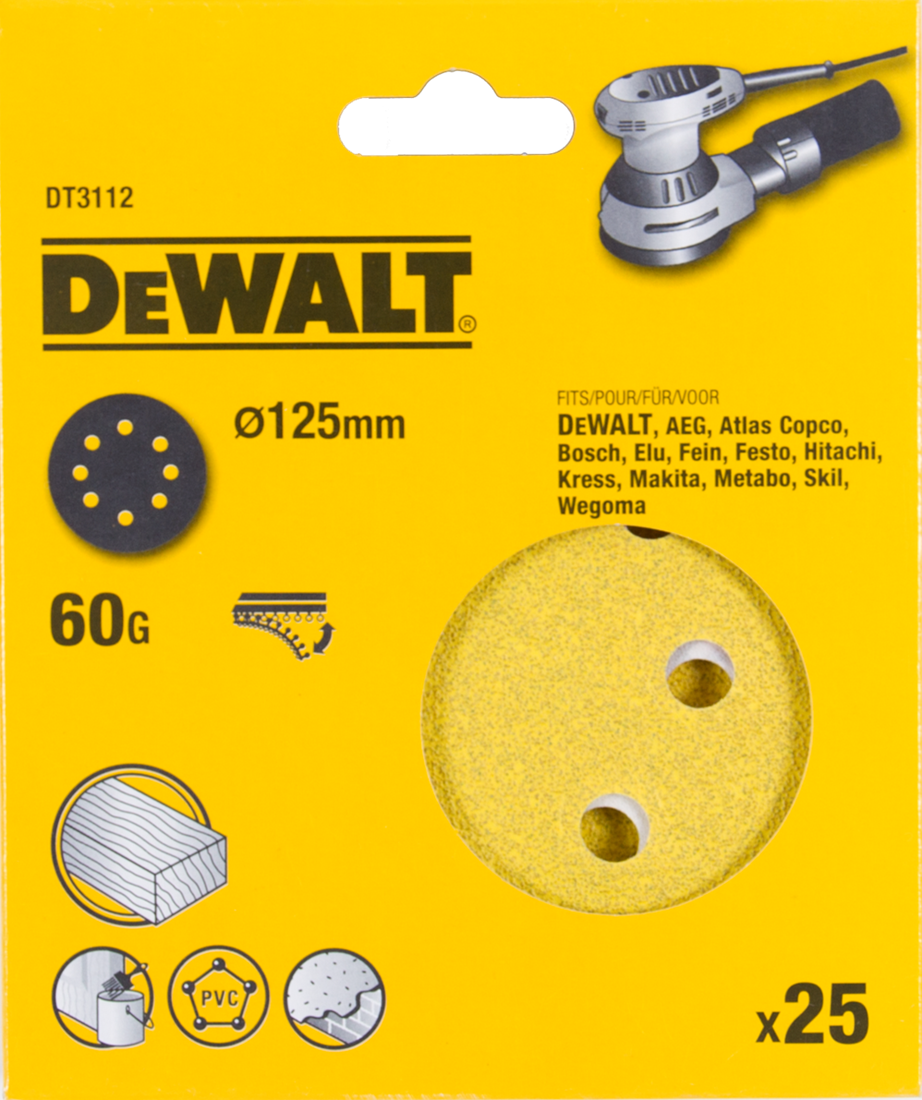 DT3112 P60 Schuurschijf 125mm VE=25