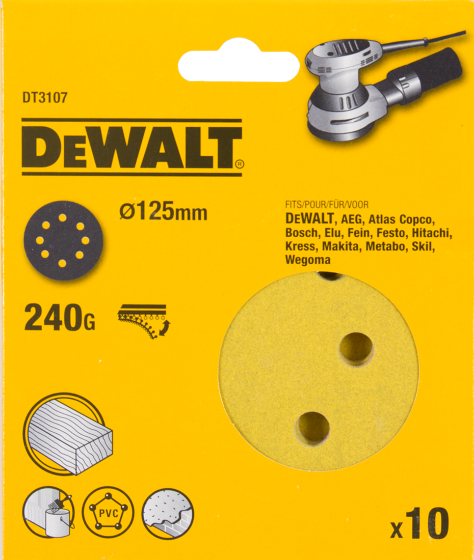 DT3107 P240 Schuurschijf 125mm VE=10