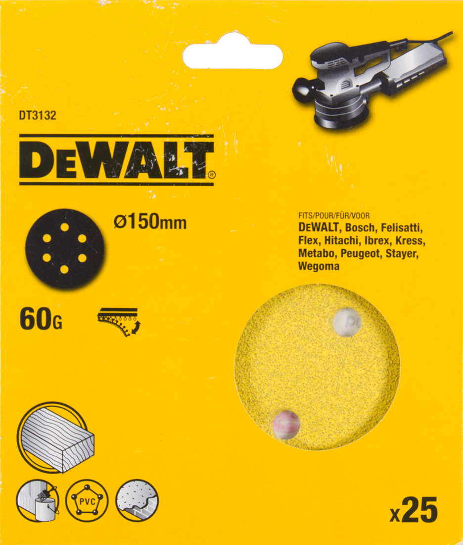 DT3132 P60 Schuurschijf 150mm VE=25
