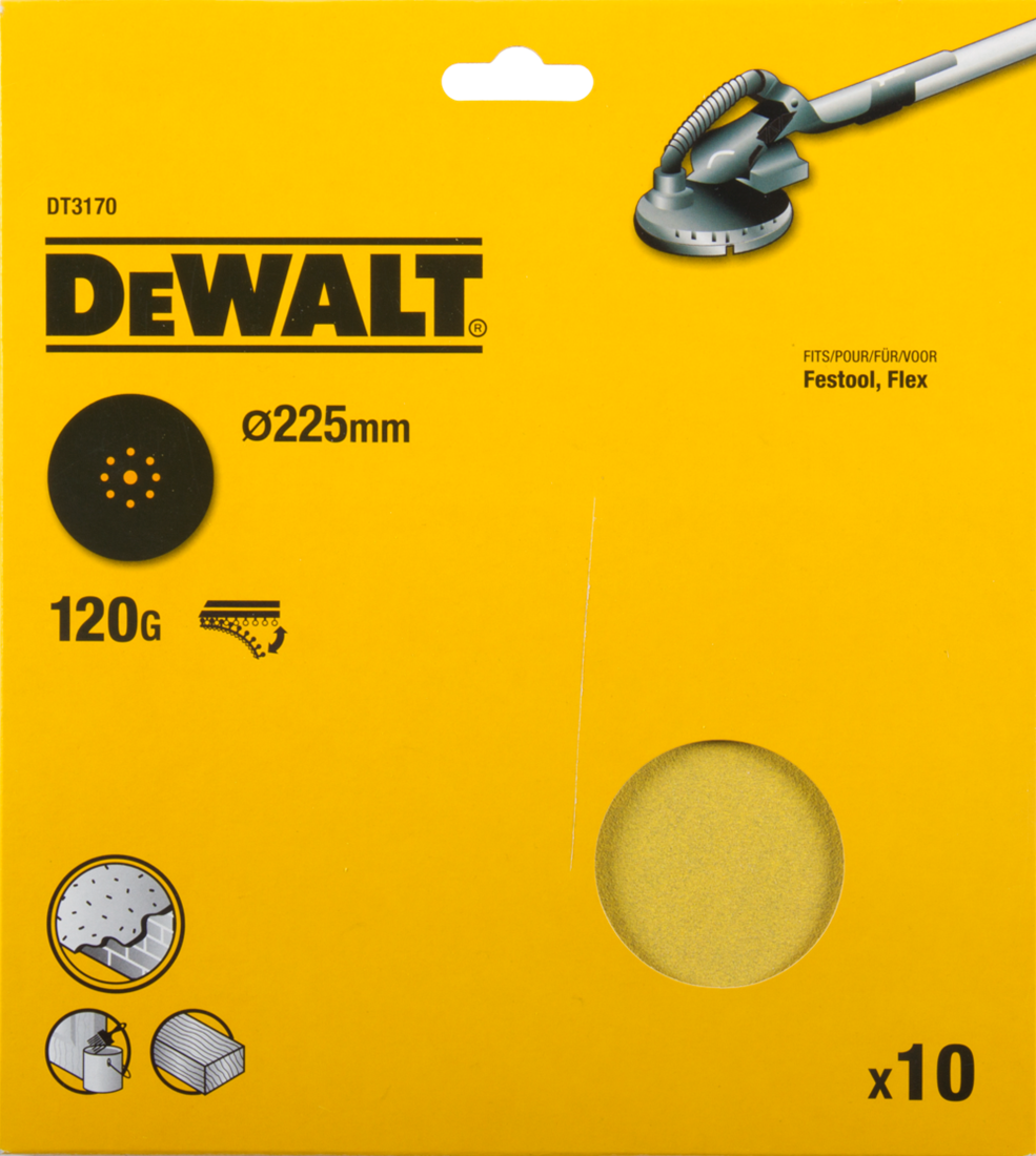 DT3170 Sanding disc 225mmVE=10
