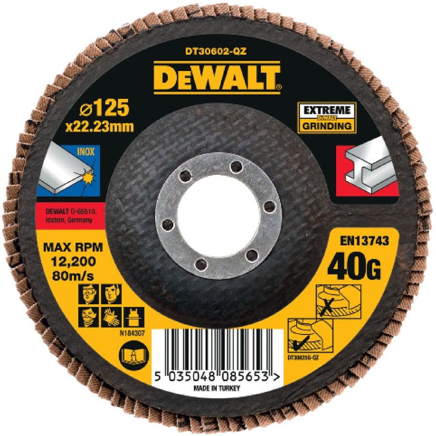 DT30602 Fächerschleifscheibe EXTREME 125 Millimeter DEW-DT30602-QZ