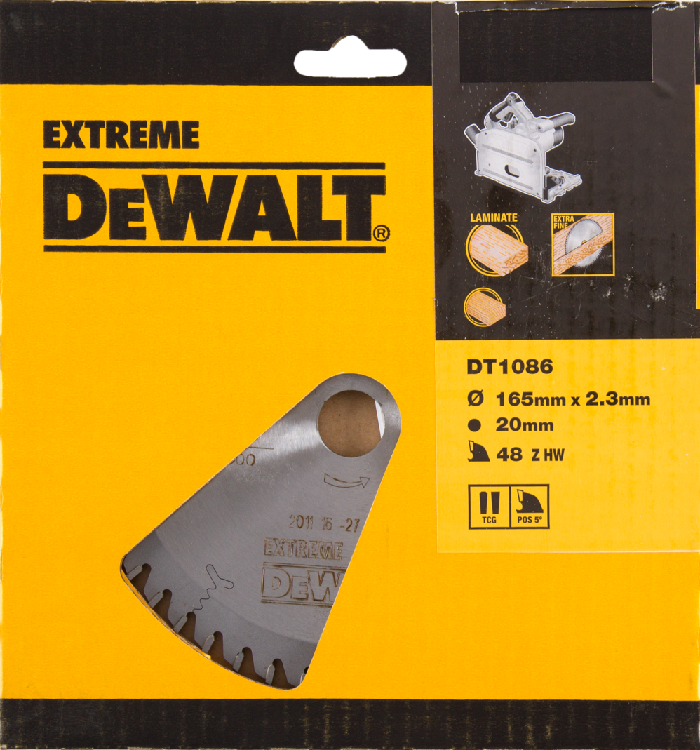 DT1086 Kreissägeblatt Extreme 165x1,6x20mm 48T