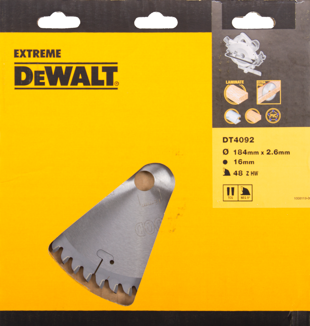 DT4092 Kreissägeblatt Extreme 184x1,8x16mm 48T