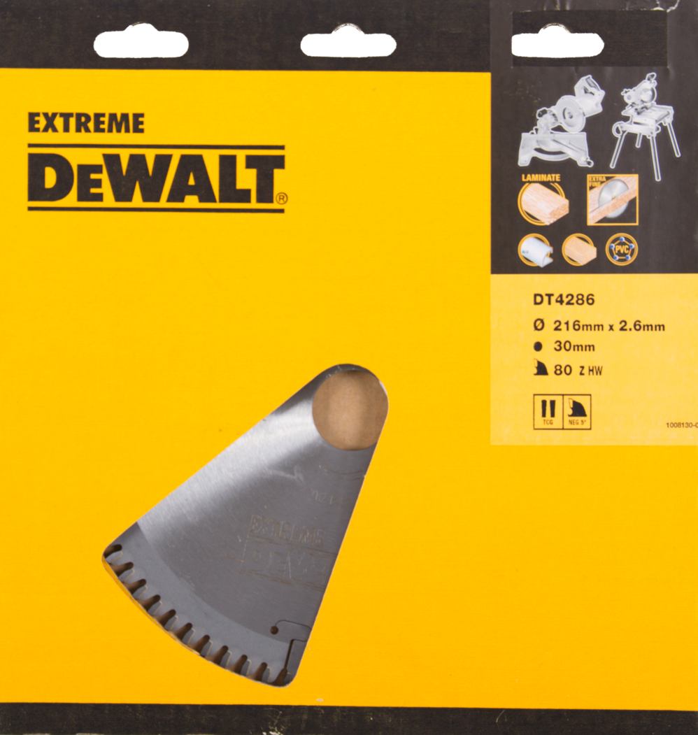 DT4286 Kreissägeblatt 216x30mm 80T TCG Aluminium