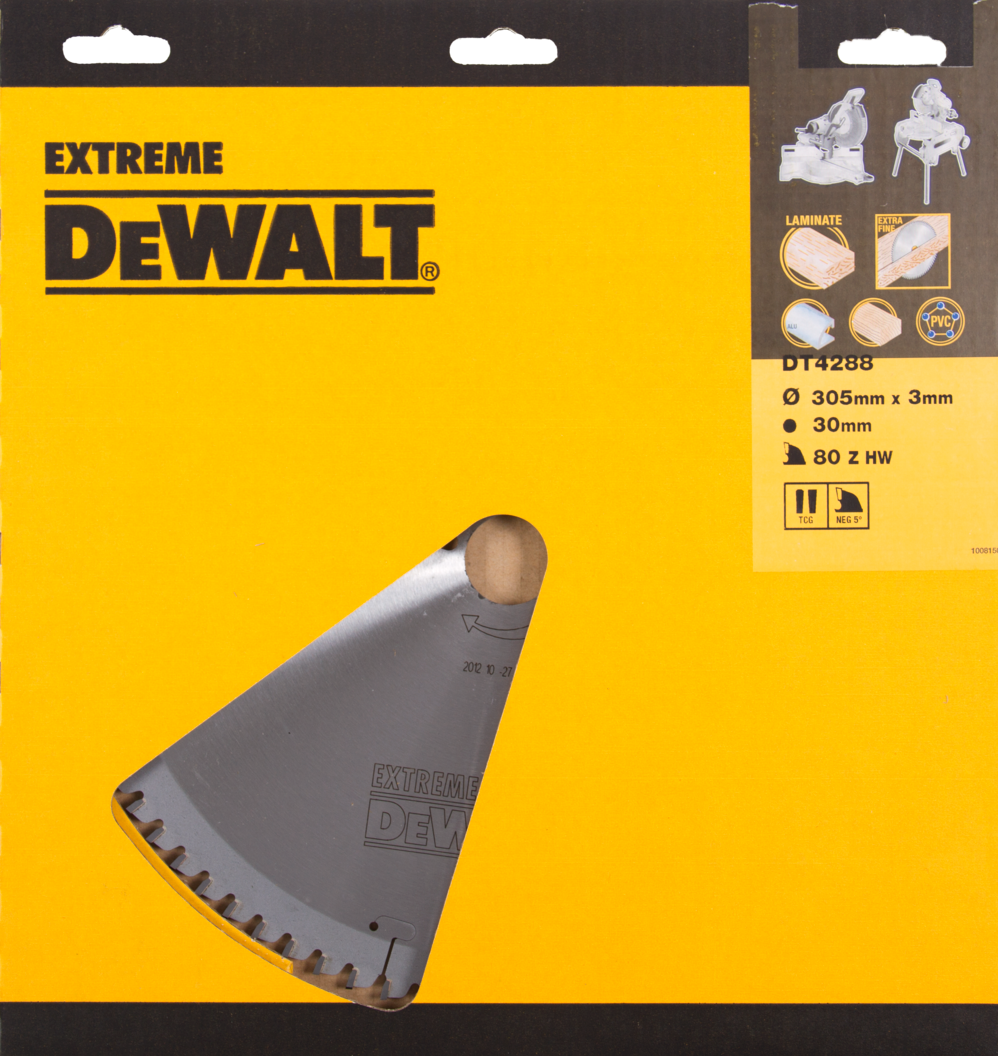DT4288 Kreissägeblatt HW 305x3x30mm 80T