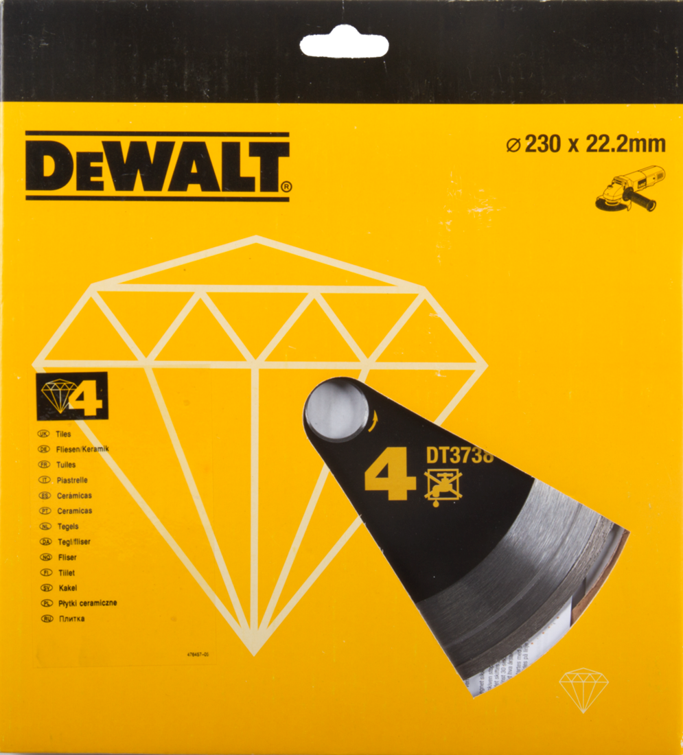 DT3738 Diamond blade for SINTERED DIAMOND BLADES FOR TILE 230 millimeter DEW-DT3738-XJ