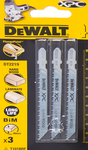 DT2219 Jigsaw blade T101DF 100mm. VE=3