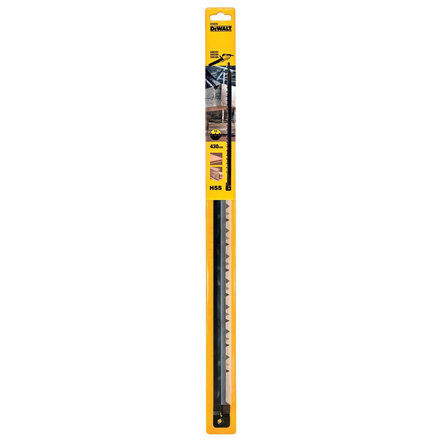 DT2978 Alligator saw blade HSS 430mm Raw wood