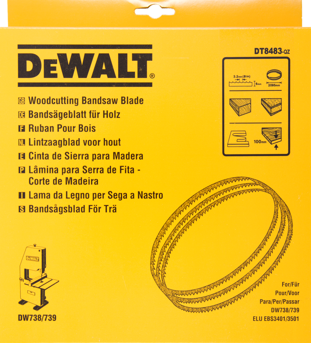 DT8483 Band saw blade DEW-DT8483-QZ
