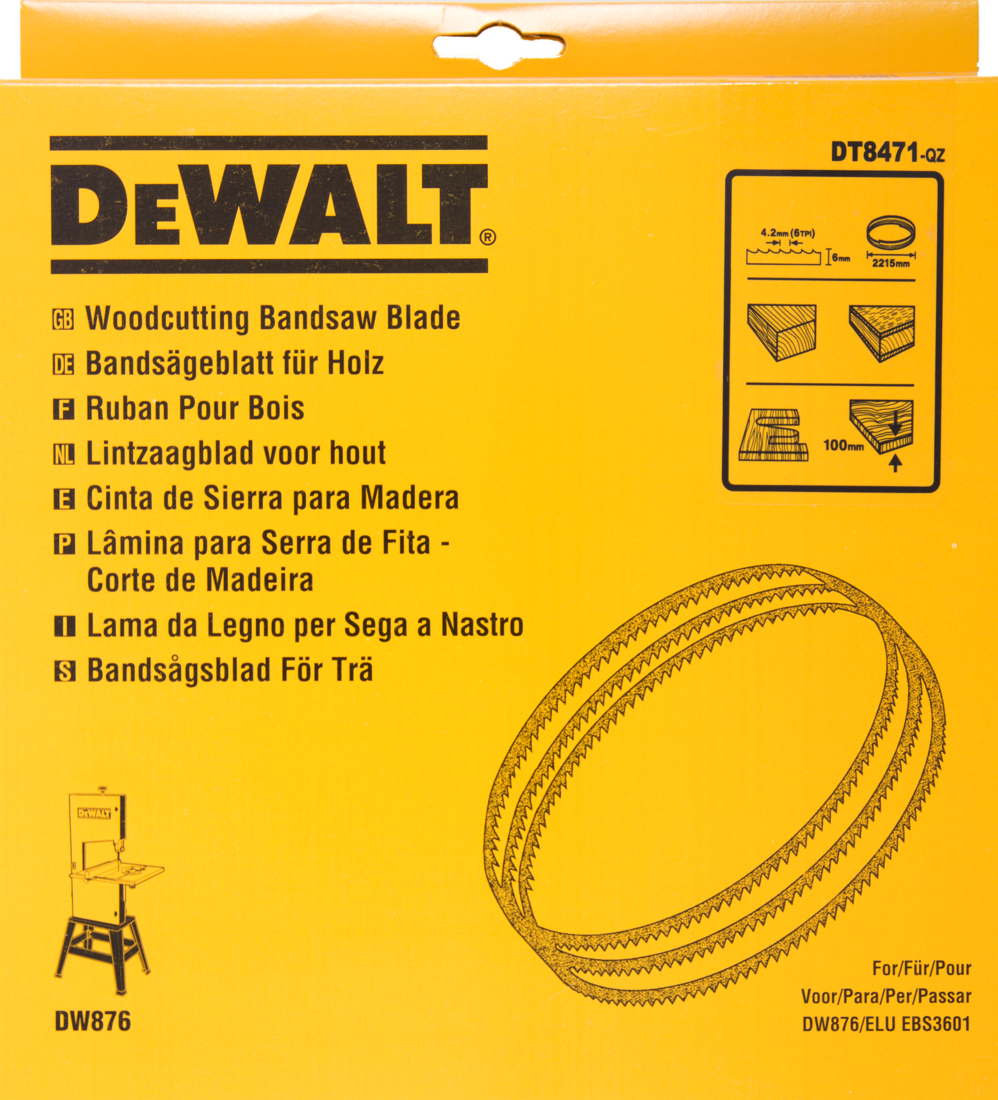 DT8471 Band saw blade DEW-DT8471-QZ