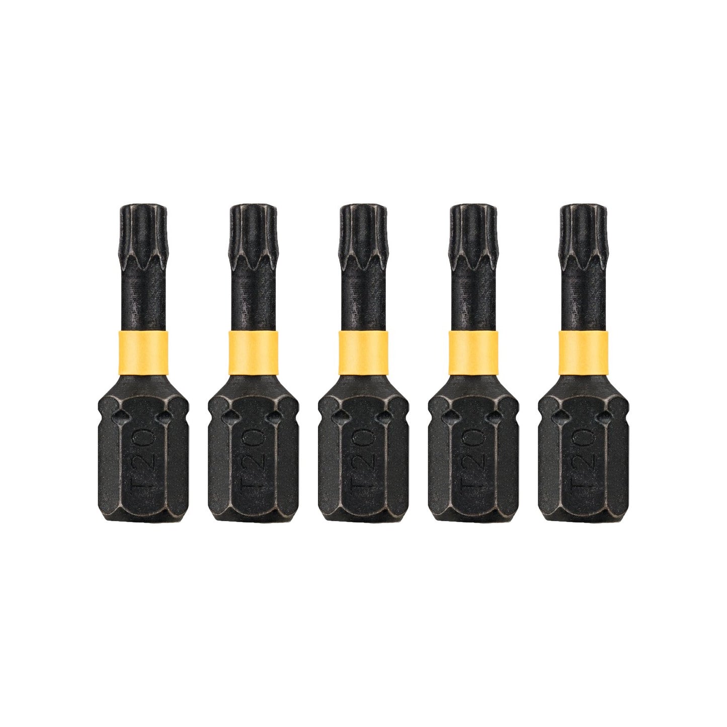 DT7381T Extreme Impact Torsion schroefbits T20 25mm 5 stuks
