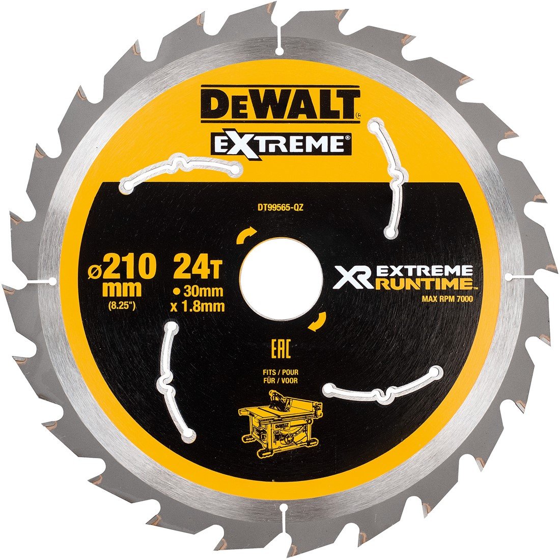 DT99565 XR Circular saw blade 210x30mm 24T