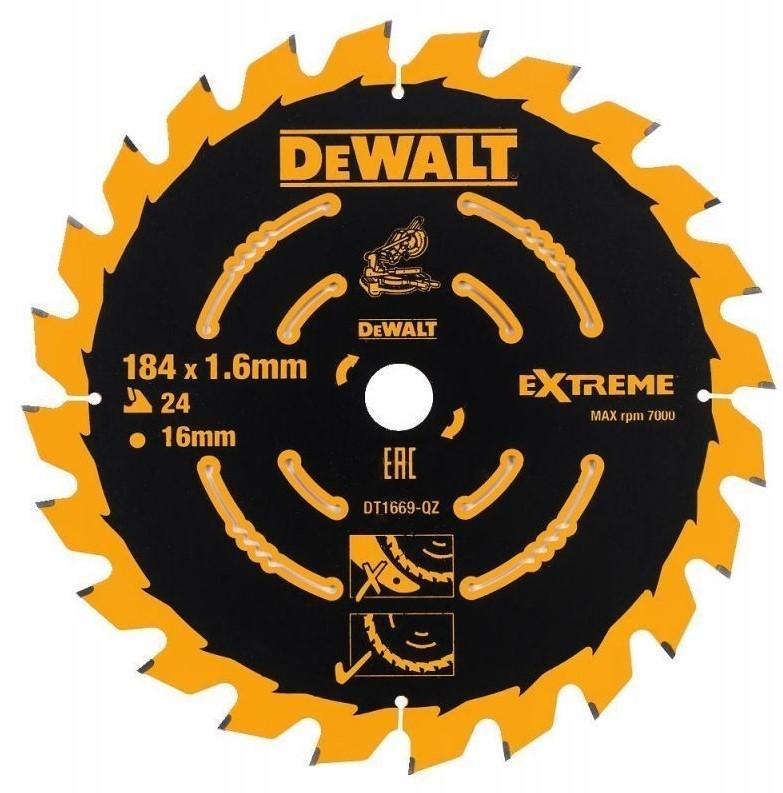 DT1670 Kreissägeblatt für DCS365 184x1,6x16mm 60T