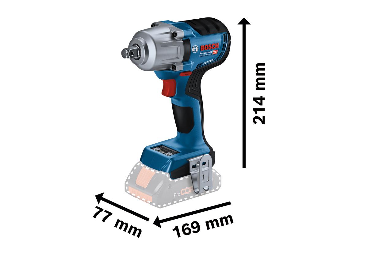 GDS 18V-450 HC Accu Slagmoeraanzetter 18V 4.0Ah in L-Boxx - 06019K4002