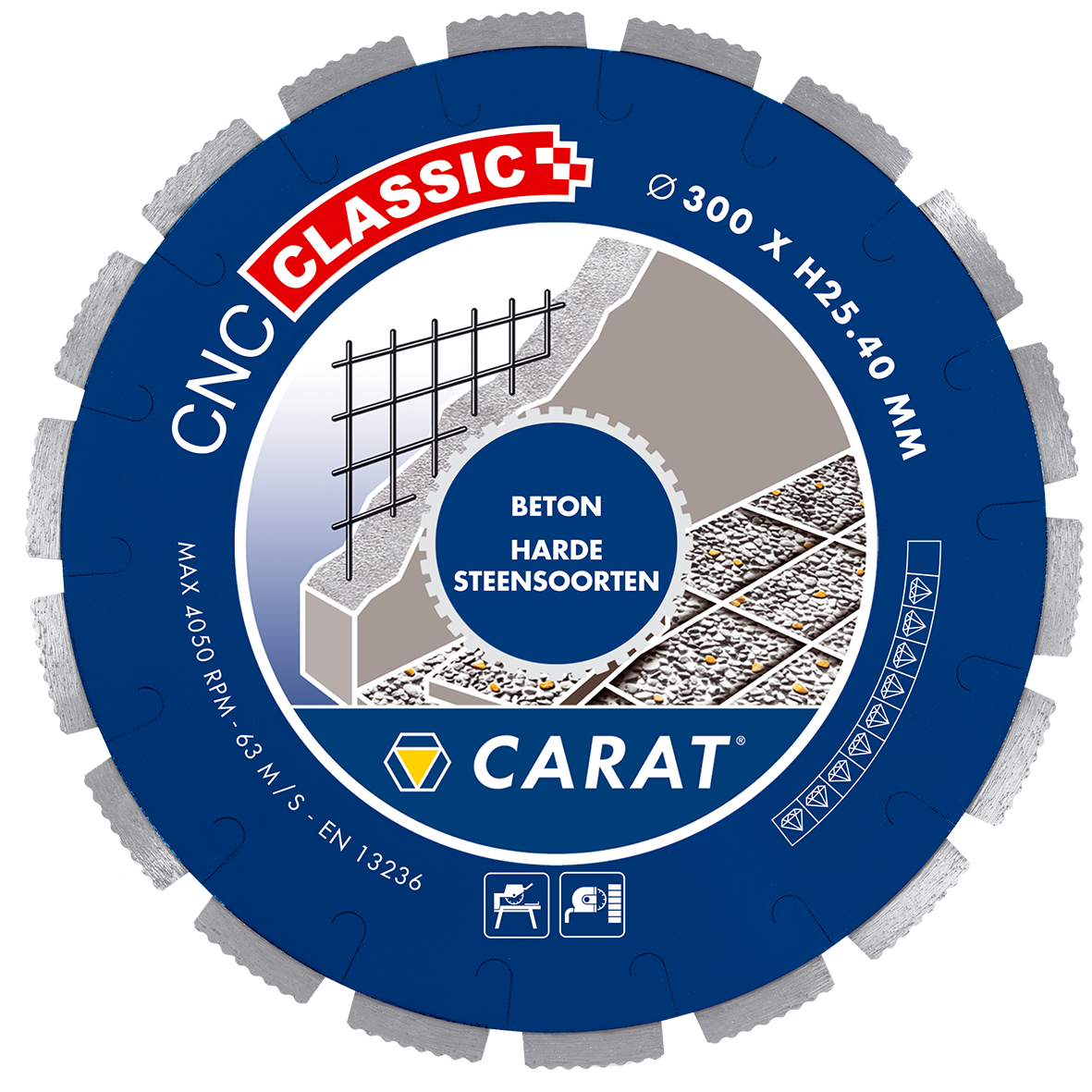 CARAT DIAMANTZAAG BETON Ø350x30,00MM, CNC CLASSIC