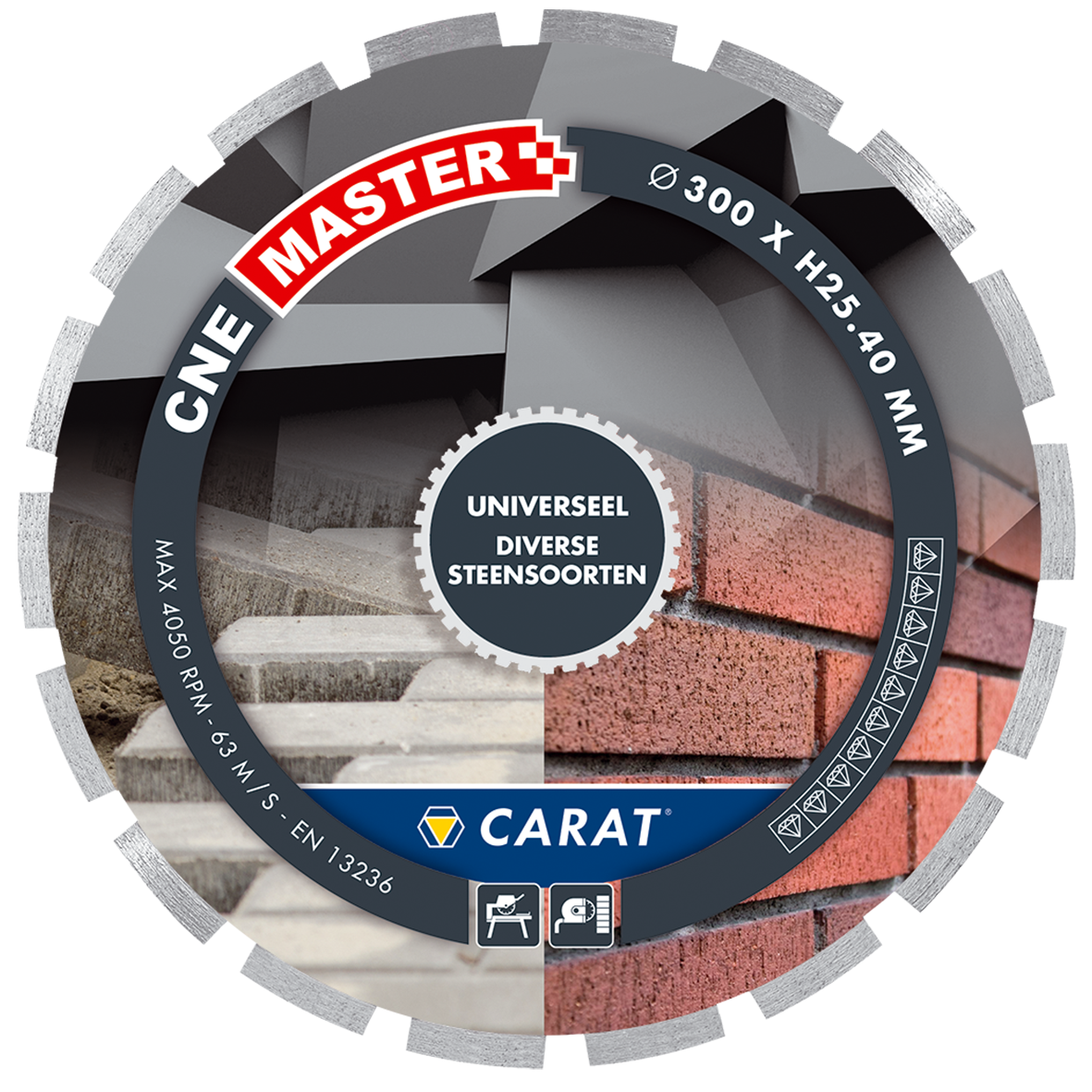 CARAT DIAMANTZAAG UNIVERSEEL Ø350x30,00MM, CNE MASTER